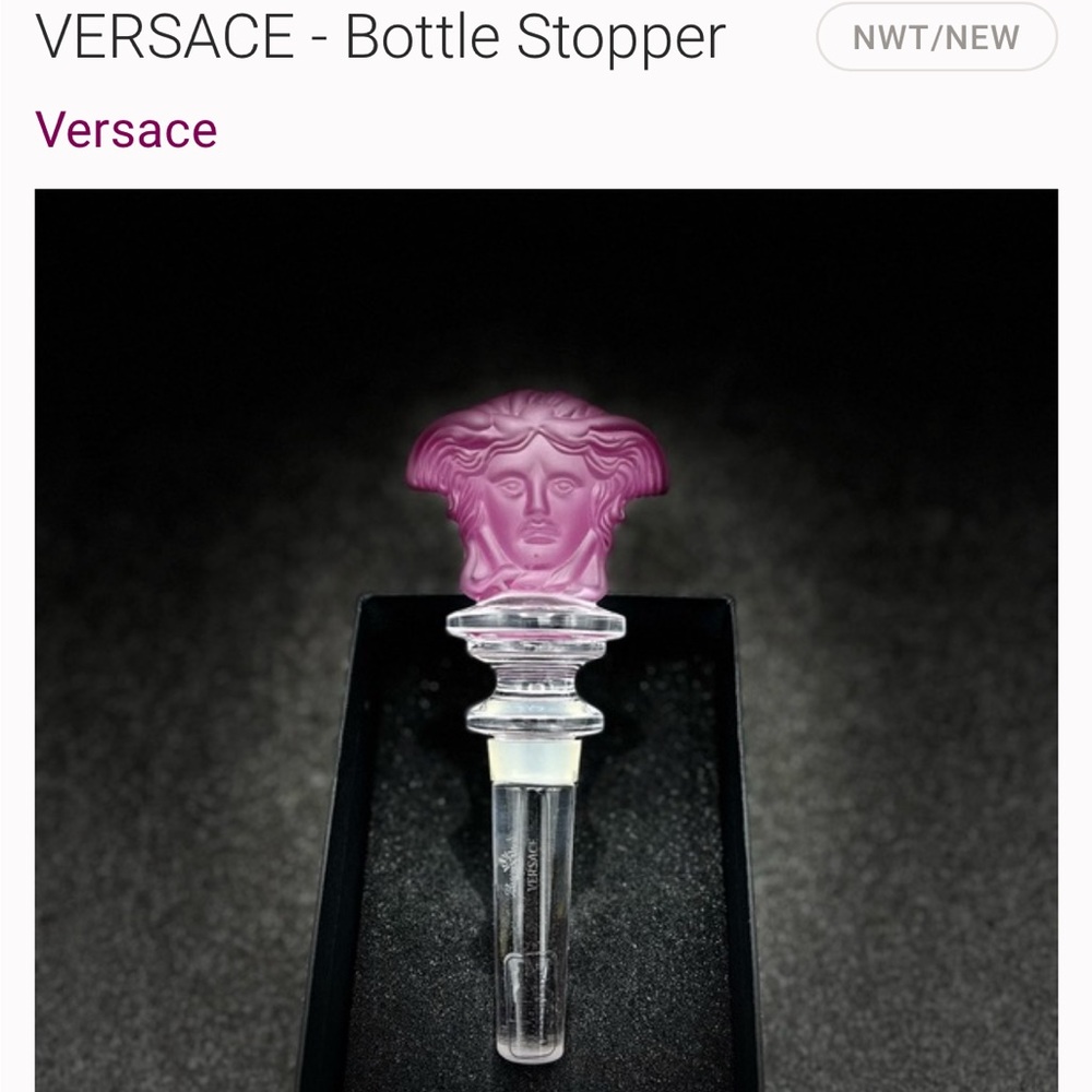 Vintage Collectors Versace Rosenthal Medusa Head
Crystal Bottle Stopper. Ameth. - Picture 3 of 9